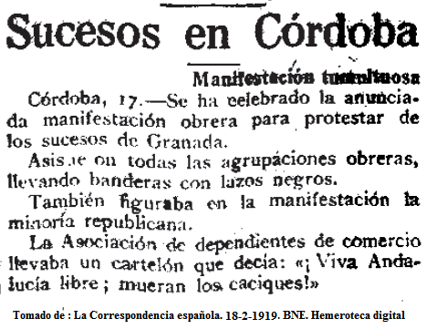 Córdoba 17 de febrero de 1919