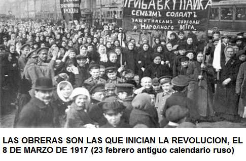 Las obreras inician la revolución el 8 de marzo, 23 de febrero calendario ortodoxo