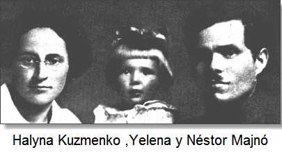 Halyna Kumzenco, Yelena y Néstor Majnó